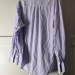 Izod Men's Lavender and White Striped Dress Shirt